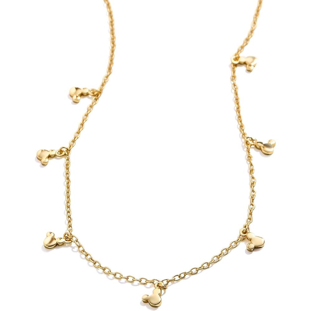 image:imageBaubleBar x Disneys Mickey Mouse DemiFine Necklace 18k GoldPlated Sterling Silver Necklace Beautiful and Classic Perfect for Mickey Mouse Fans of All AgesMickey Mouse Gold Station Necklace