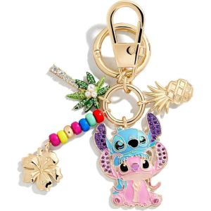 BaubleBar x Disney Dynamic Duo Bag Charm – Perfect for Accessorizing Your Purse or Backpack – Disney Lover Gifts for All Ages(Stitch & Angel)