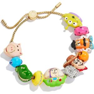 BaubleBar x Disney Friends Forever Charm Bracelet – Pull Tie Bracelet with Chunky Beads, Disney Characters Fashion Jewelry, Stackable and Stylish Accessories for Women(Toy Story)